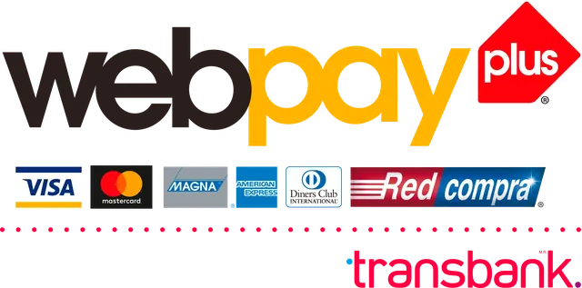 Transbank Webpay Plus. Cards accepted: Visa, Mastercard, Magna, American Express, Diners Club and Redcompra.